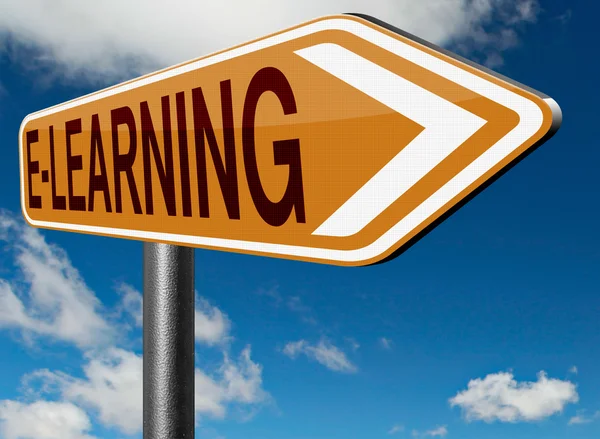 E-learning sign — Stock Photo, Image