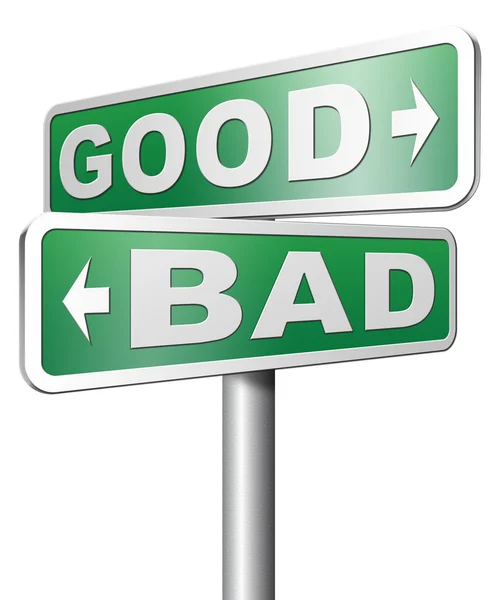 Bra eller dåligt tecken — Stockfoto