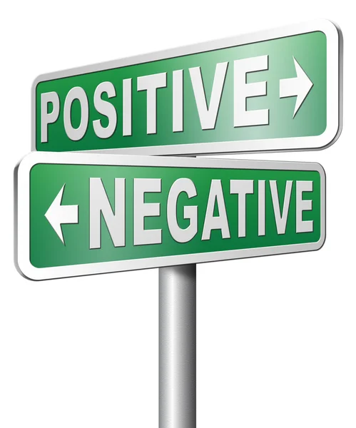 Негативное или позитивное мышление — стоковое фото