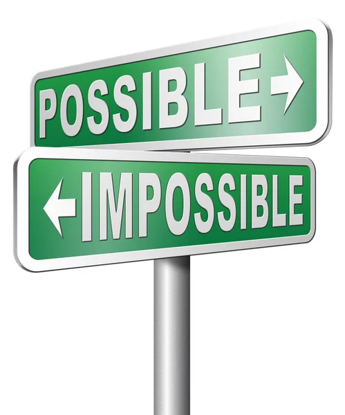 Possible or impossible sign — Stock Photo, Image