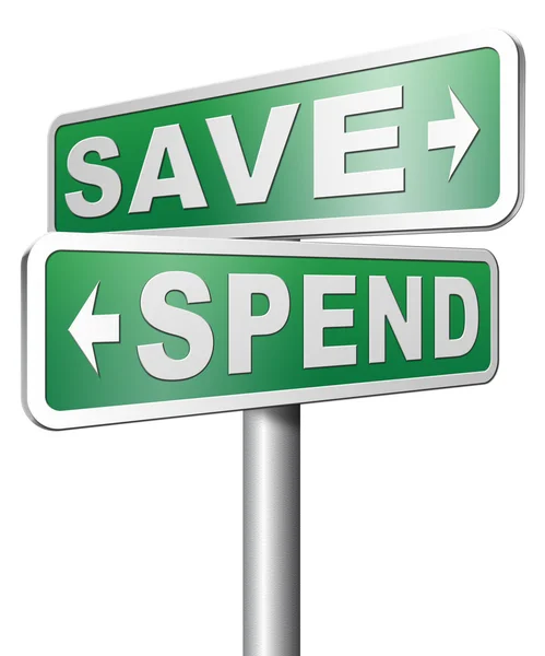 Save or spend money — Stock Photo, Image