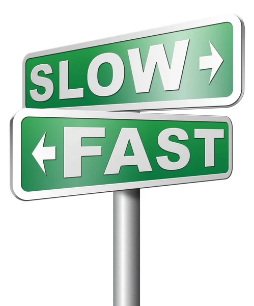 Fast or slow sign — Stock Photo, Image