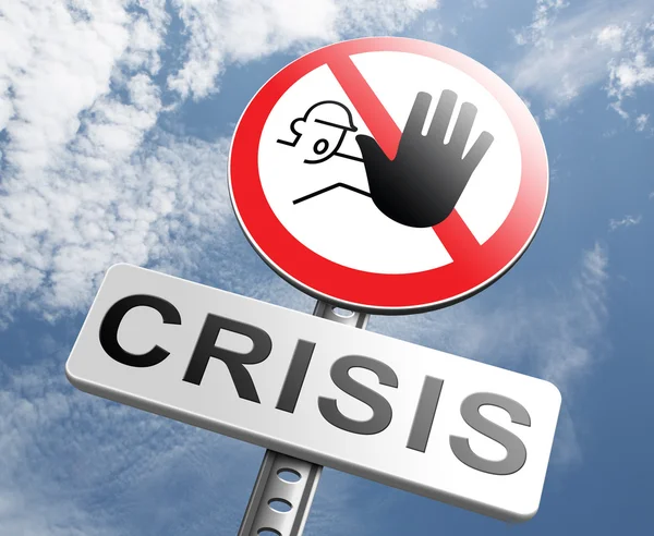 Stop crisis recession and inflation — Stock Photo, Image