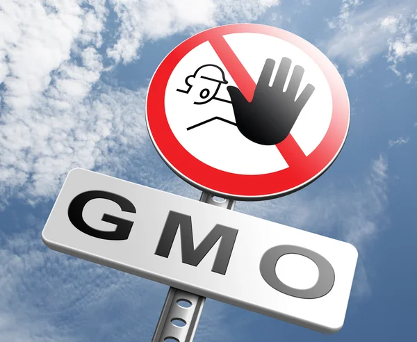Arrêtez le signe OGM — Photo