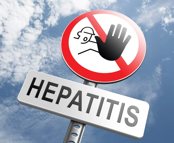 Hepatit işaret durdurmak — Stok fotoğraf