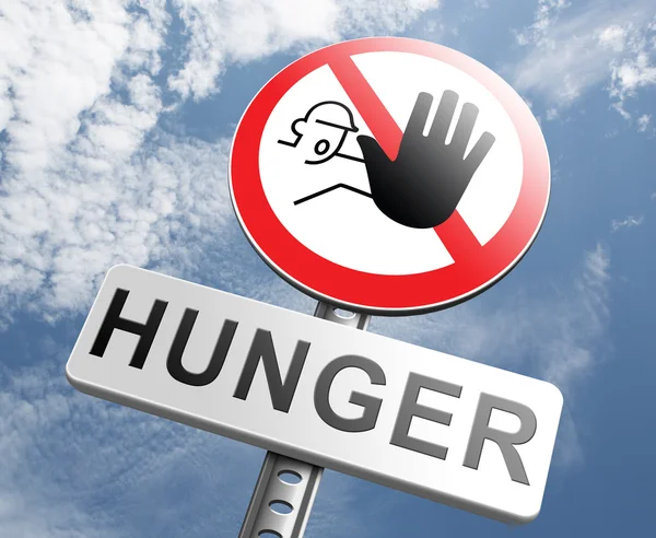 Fermare la fame, soffrire la denutrizione fame — Foto Stock