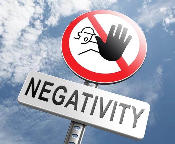 Pesimismus zastavení negativity — Stock fotografie