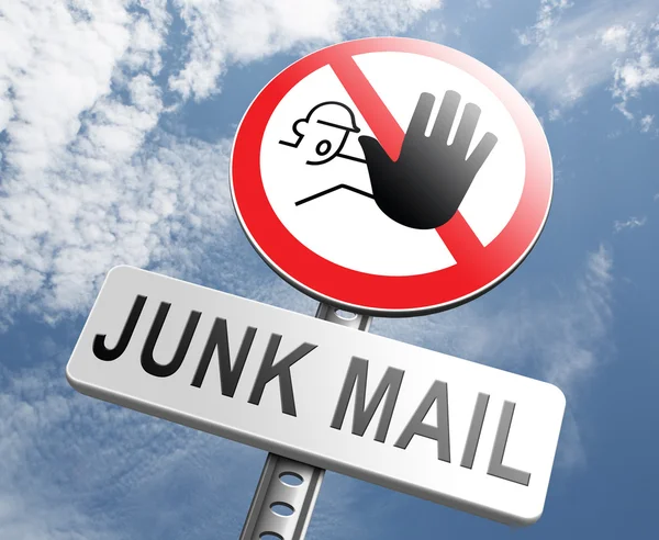 阻止垃圾邮件和垃圾邮件 — 图库照片