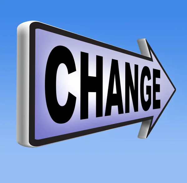 Change ahead sign — Stock Photo, Image