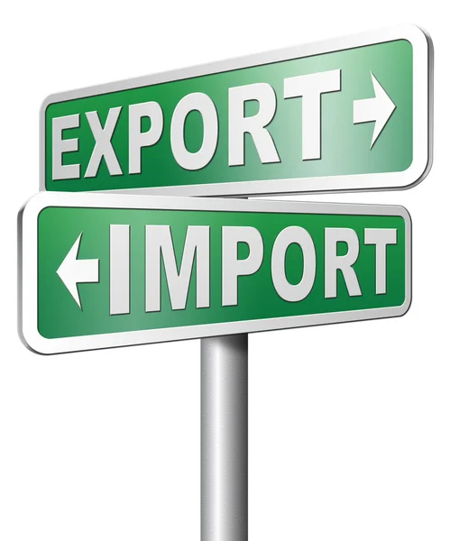 Import or export sign — Stock Photo, Image