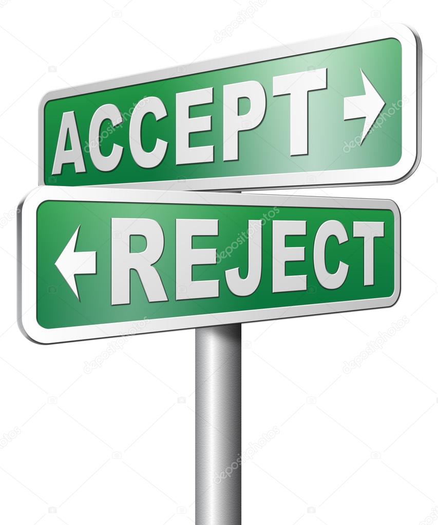 Accept or reject sign — Stock Photo © kikkerdirk #73976527