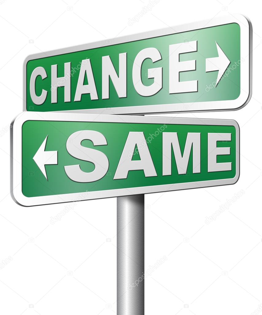 Same or change sign — Stock Photo © kikkerdirk #73976559