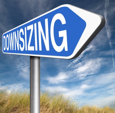Downsizing road sign clipart
