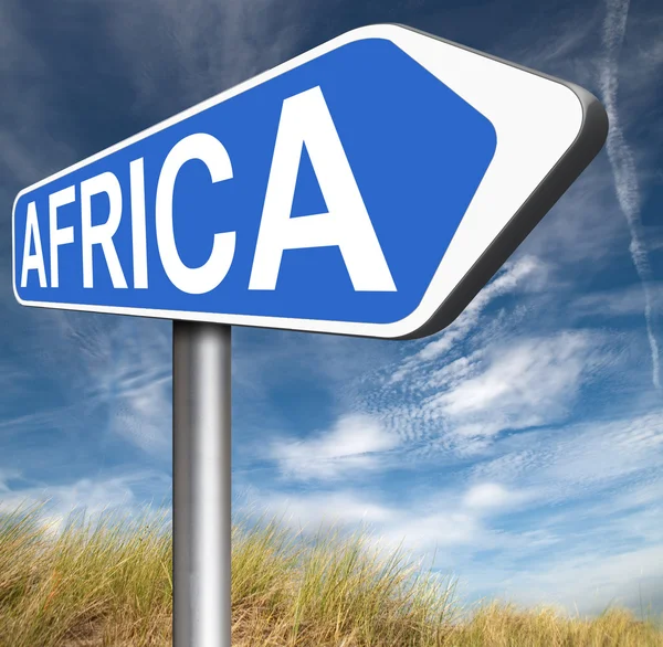 Africa viaggio destinazione segno — Foto Stock