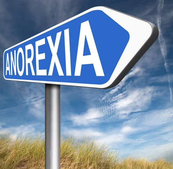 Znak drogowy anoreksja — Zdjęcie stockowe