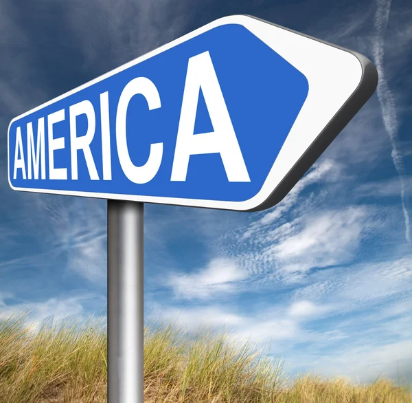 America cartello stradale — Foto Stock