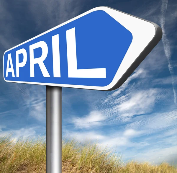 April road sign — Stock Photo, Image