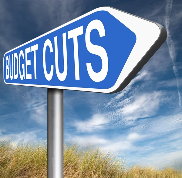 Benefit cuts sign — Stock Photo, Image