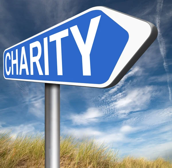 Signo de doação de caridade — Fotografia de Stock