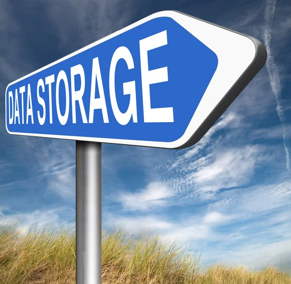 Signo de almacenamiento de datos — Foto de Stock