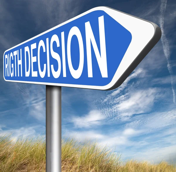 Right decision or choice — Stock Photo, Image