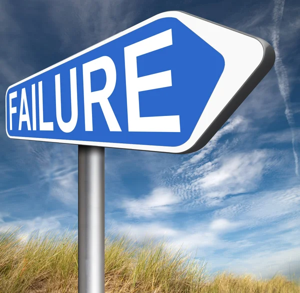 Failure road sign — Stock Photo, Image