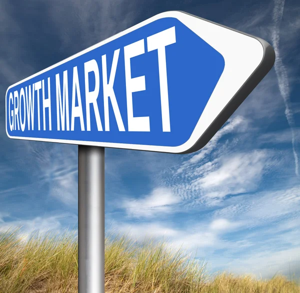 Growth grow market stock — Stock Photo, Image