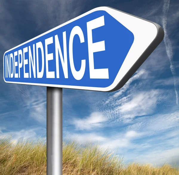 Independence road sign — Stock Photo, Image