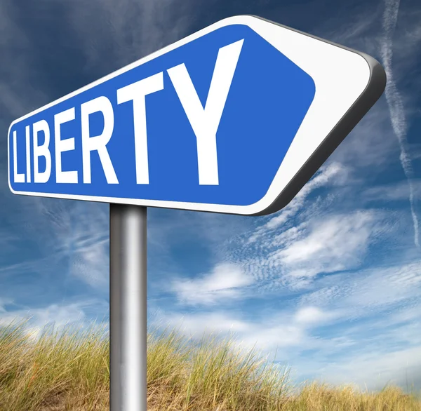 Liberty road sign — Stock Photo, Image