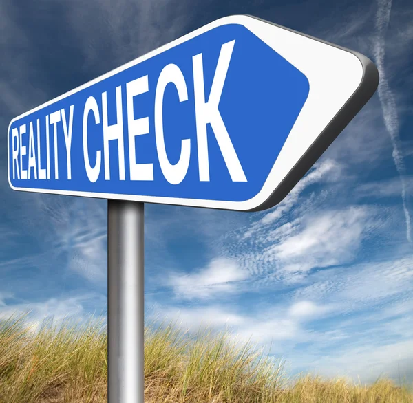 Reality check sign — Stock Photo, Image