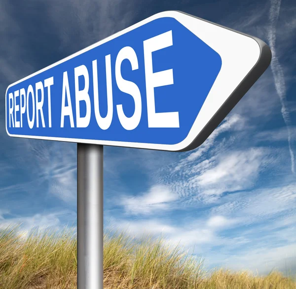 Report abuse road sign — Stock Photo, Image