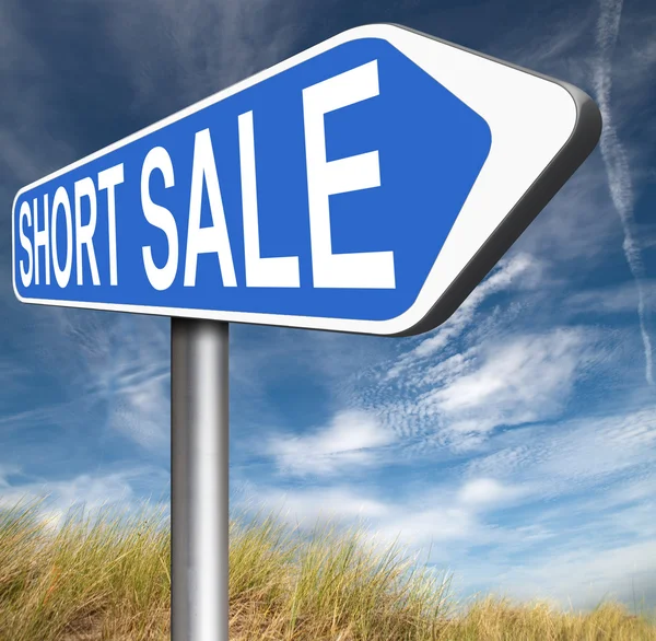 Short sale sign — Stock Photo, Image