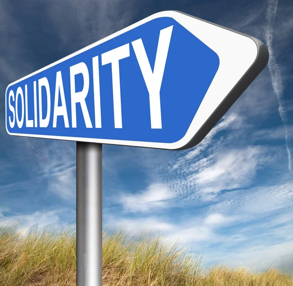 Solidarność zabezpieczenia społecznego znak — Zdjęcie stockowe