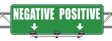 negative or positive thinking clipart
