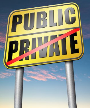 Private or public sign clipart