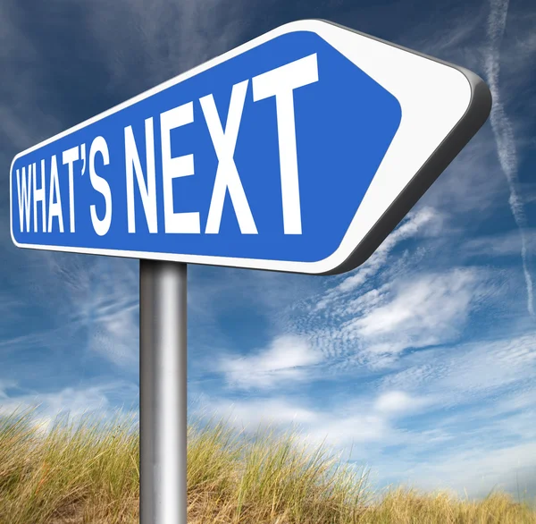 What's next sign — Stock Photo, Image