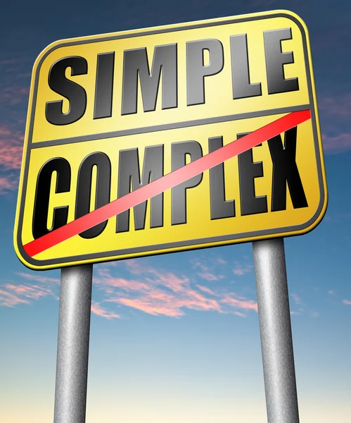 Simple or complex sign — Stock Photo, Image
