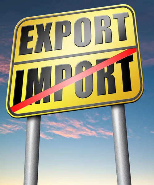 Signe d'importation export — Photo