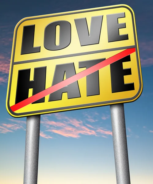 Señal de amor u odio — Foto de Stock