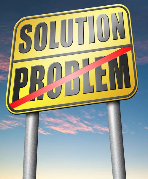Finding solution for problems sign — Stock Photo, Image