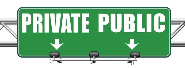 Private or public sign — Stock Photo, Image