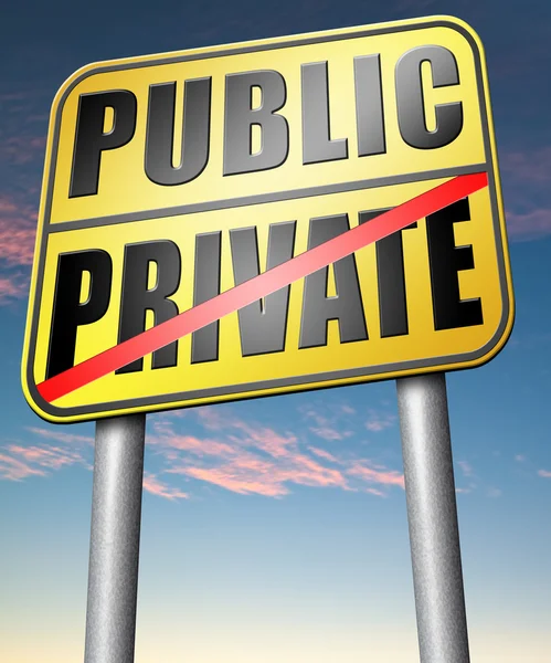 Private or public sign — Stock Photo, Image