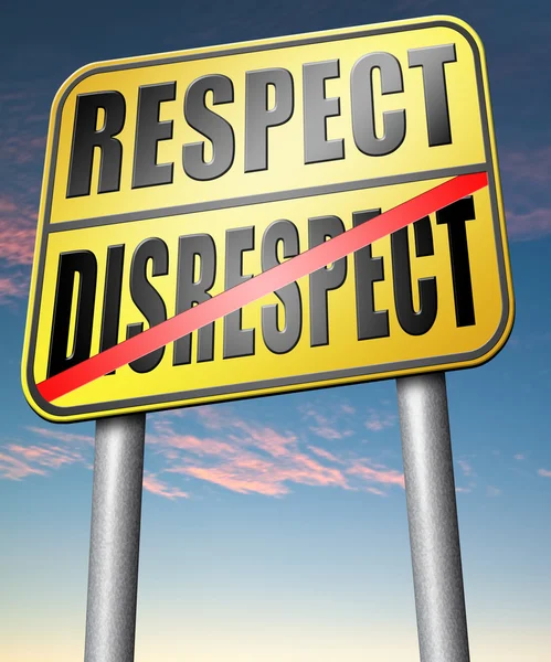 Respect different opinion sign — Stock Photo, Image