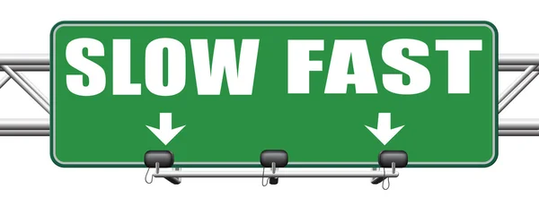 Fast or slow pace sign — Stock Photo, Image