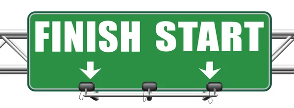 Start to finish sign — Stock Photo, Image