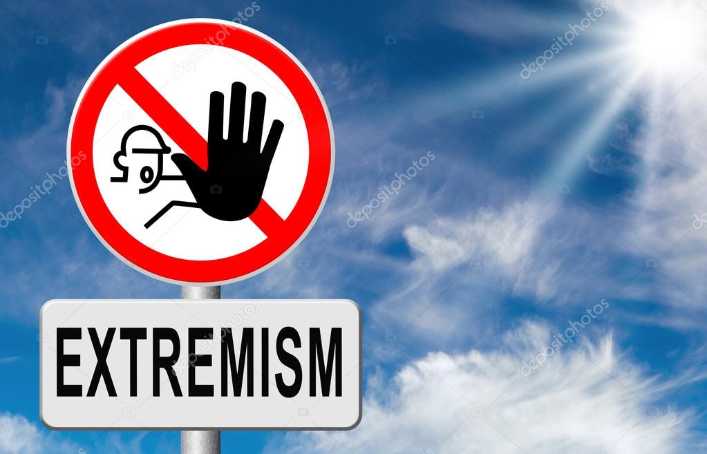 Stop extremism,  no discrimination