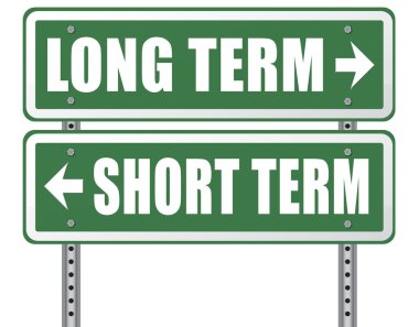 long or short term planning or thinking clipart
