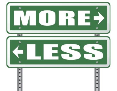 More or less road sign clipart
