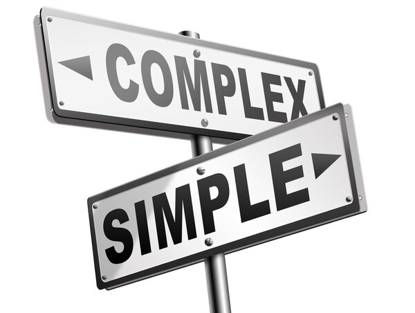 Simple or complex road sign