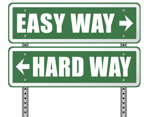 Easy or hard way — Stock Photo, Image